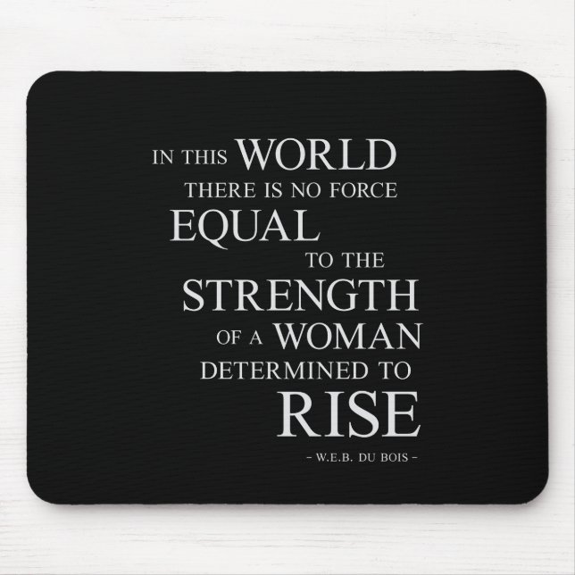Tapis De Souris Force de citation de motivation inspirée de femme (Devant)