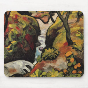 Tapis De Souris Forest Brook par August Macke Expressionnisme Vint