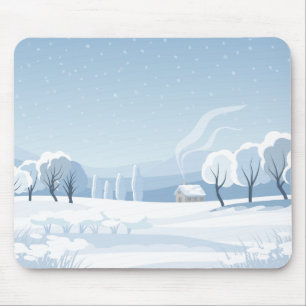 Tapis De Souris Forêt neigeuse