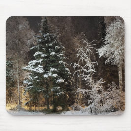 Tapis De Souris Forêt neigeuse à Mousepad
