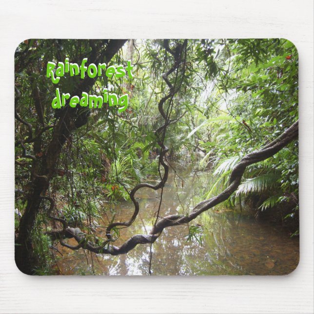 Tapis De Souris Forêt tropicale rêvant Mousepad (Devant)