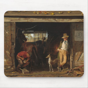 Tapis De Souris Forgeron et cowboy occidentaux sauvages américain