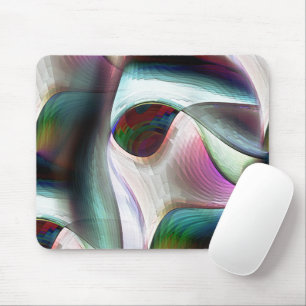 Tapis De Souris Formes de damier incurvées dans des couleurs presq