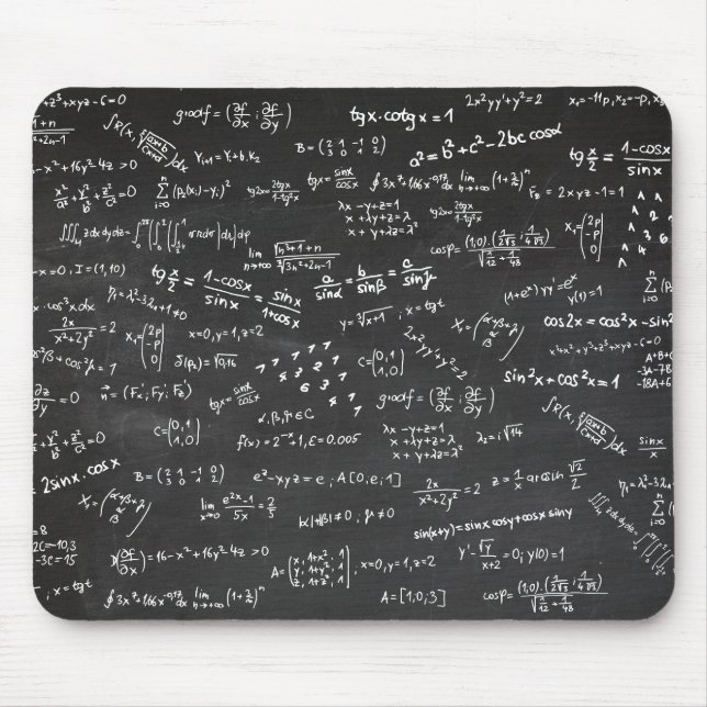Tapis De Souris Formules Mathématiques sur un tableau noir (Devant)
