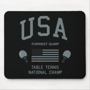 Tapis De Souris Forrest Gump USA Table Tennis National Champ