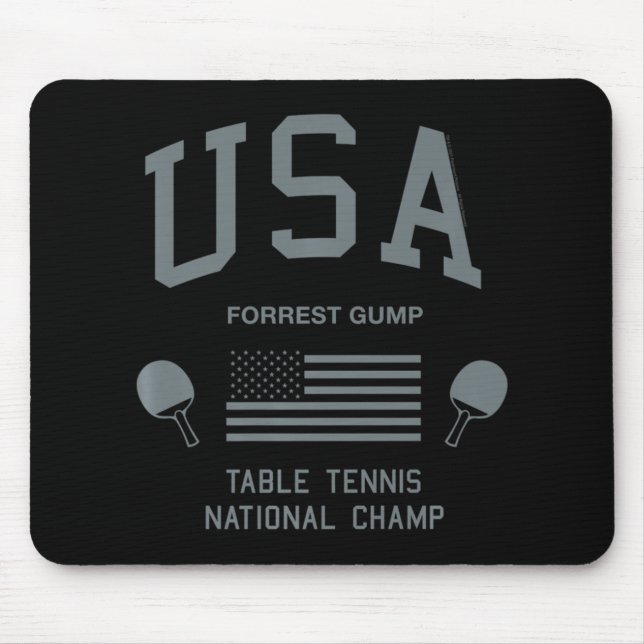 Tapis De Souris Forrest Gump USA Table Tennis National Champ (Devant)