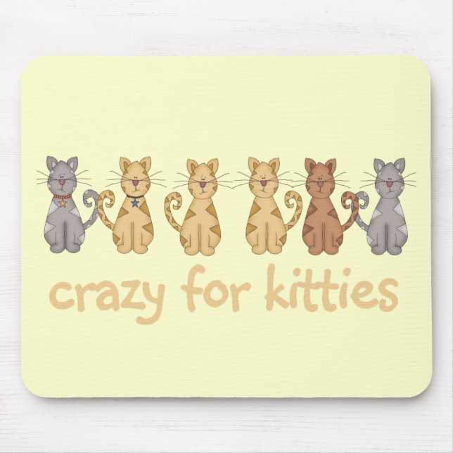Tapis De Souris Fou pour des T-shirts et des cadeaux de minous (Devant)