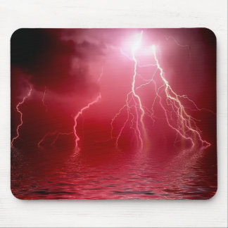 Tapis De Souris Foudre rouge Mousepad