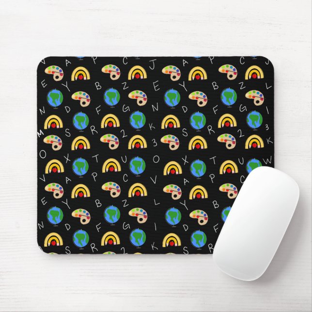 Tapis De Souris Fournitures scolaires avec numéros et alphabet (Avec souris)