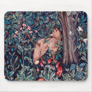 Tapis De Souris Fox dans la forêt, William Morris