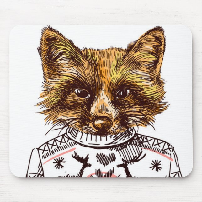 Tapis De Souris Fox habillé rusé (Devant)