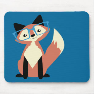 Tapis De Souris Fox mignon en verre de hippie