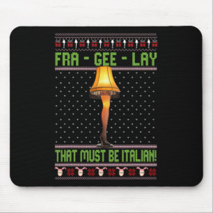 Tapis De Souris Fra-gee lay drôle Noël Fragile Noël Italien Xmas W