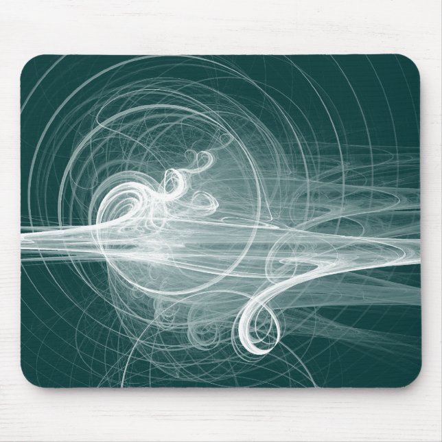 Tapis De Souris Fractal Swirl III - Vert foncé (Devant)