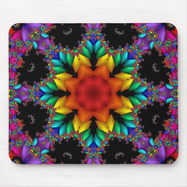 Tapis De Souris Fractale florale (Devant)