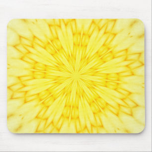 Tapis De Souris Fractale jaune de fleur