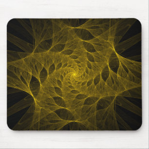 Tapis De Souris Fractale Mousepad en spirale jaune