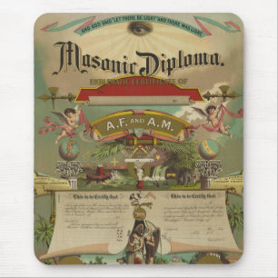 Tapis De Souris Franc-maçonnerie maçonnique 1891 de franc-maçon