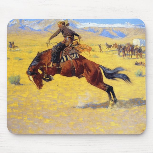 Tapis De Souris Frederic Remington A Cold Morning (Devant)