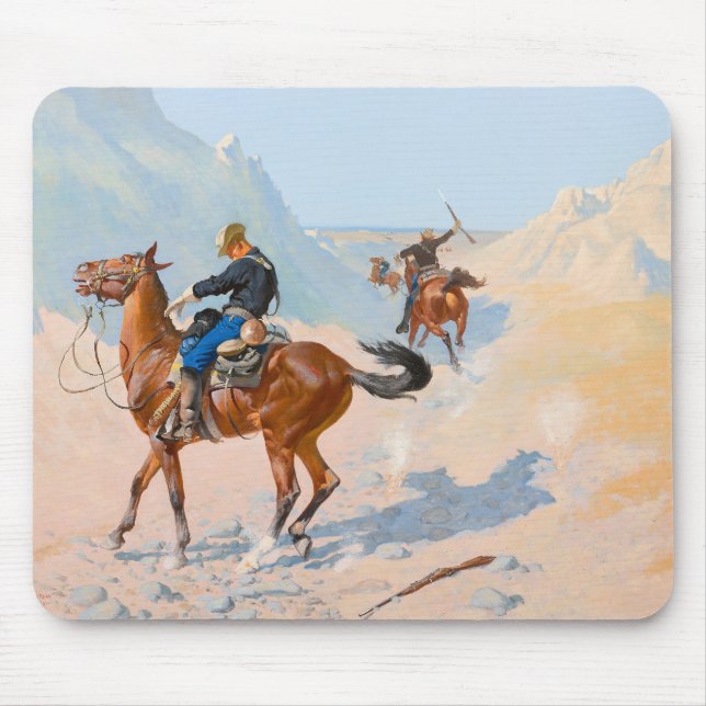 Tapis De Souris Frederic Remington - The Advance-Guard ou The Mil (Devant)