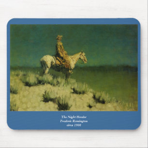 Tapis De Souris Frederic Remington's The Night Herder (vers 1908)