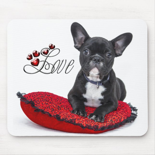 Tapis De Souris French Bull Dog - Français - Amour (Devant)