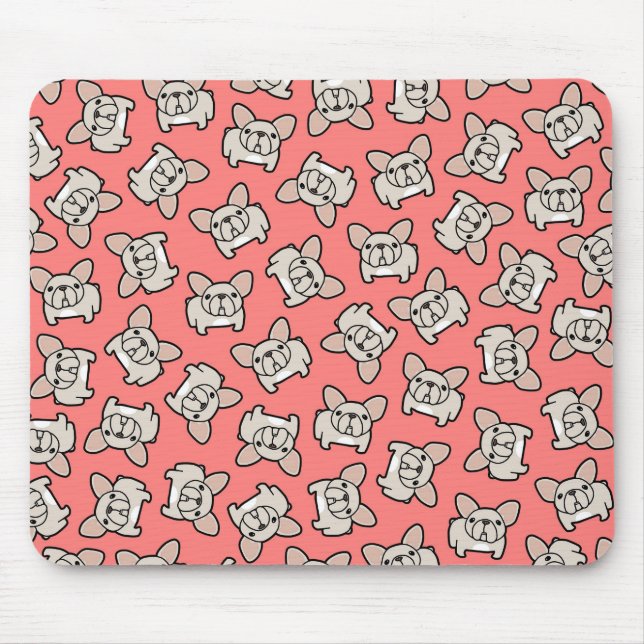 Tapis De Souris Frenchie crème (Devant)