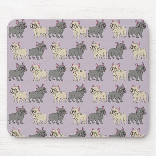 Tapis De Souris Frenchies, Purple (Devant)