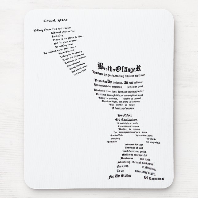Tapis De Souris Frère de la colère et de la confusion (Devant)