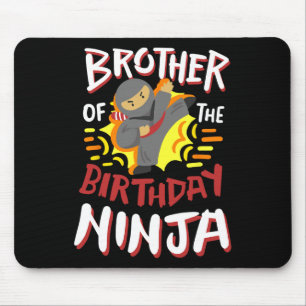 Tapis De Souris Frère De L'Anniversaire Ninja Karate Enfants Anniv