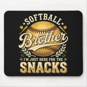 Tapis De Souris Frère de softball drôle Snacks Sports