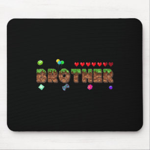 Tapis De Souris Frère du garçon d'anniversaire Pixel Game Matching
