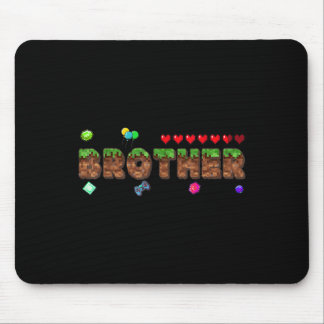 Tapis De Souris Frère du garçon d'anniversaire Pixel Game Matching