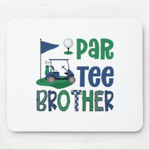Tapis De Souris Frère golfeur de fête d'anniversaire de la famille