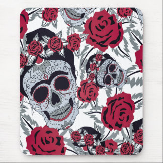 Tapis De Souris Frida Kahlo and roses