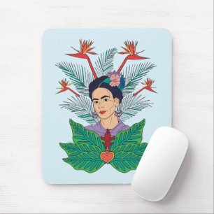 Tapis De Souris Frida Kahlo Oiseaux de Paradis Floral Graphic