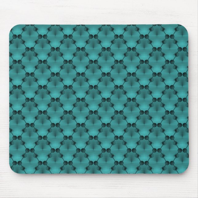Tapis De Souris Frissons Turquoises ronds de funk rétro Mousepad (Devant)