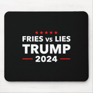 Tapis De Souris Frites contre mensonges Trump 2024 Frites français