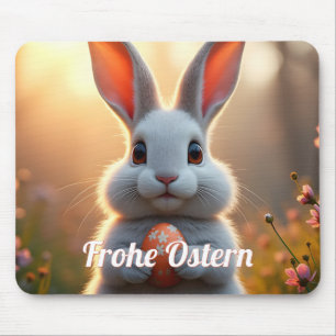 Tapis De Souris Fröhlicher Osterhase im Zauber des Frühlings