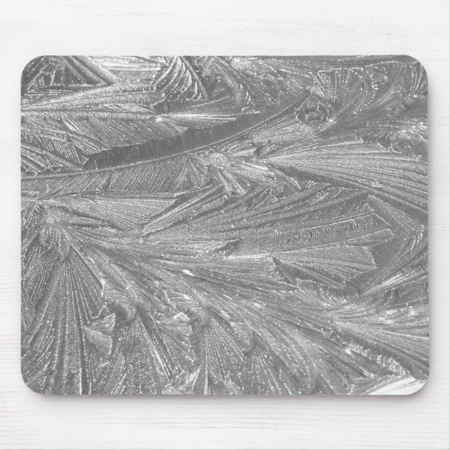 Tapis De Souris Froid d'hiver en noir et blanc (Devant)