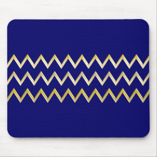 Tapis De Souris Frontière d'or - zigzag + votre dos et texte
