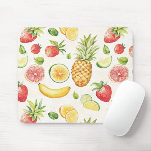 Tapis De Souris Fruit  Banane Lime Citron Fraise Ananas