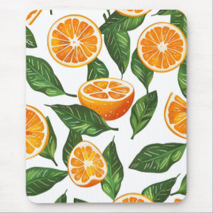 Tapis De Souris Fruit Botanique Orange Citrus Sans Couture
