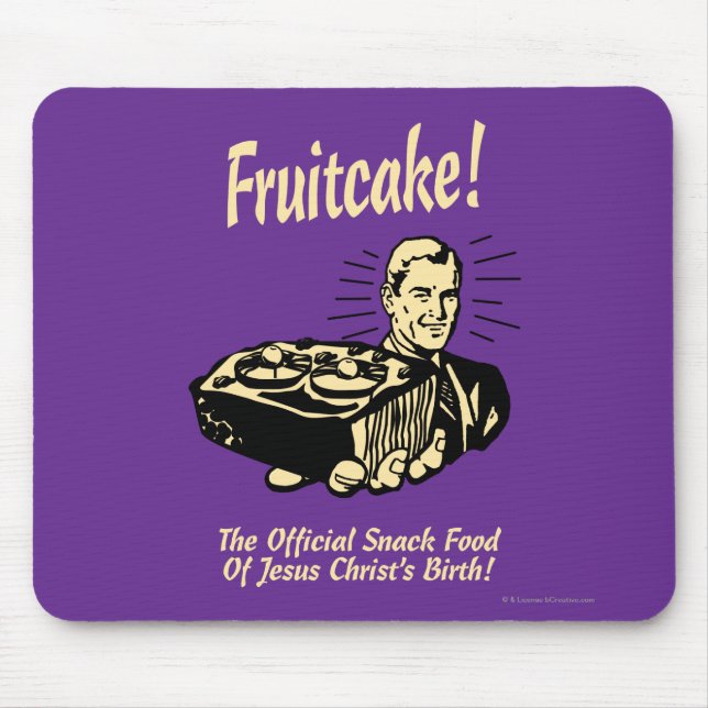 Tapis De Souris Fruitcake ! Nourriture Snack de la naissance de Jé (Devant)
