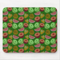 Fruits tropicaux motifs et vert arrière - plan