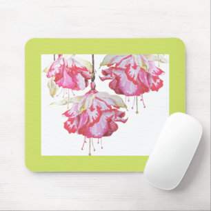Tapis De Souris Fuchsias exotiques sur une carte souris