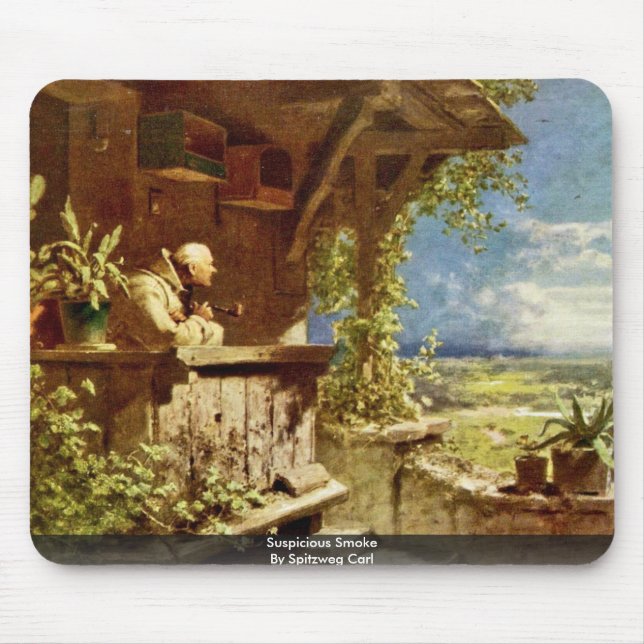 Tapis De Souris Fumée méfiante par Spitzweg Karl (Devant)
