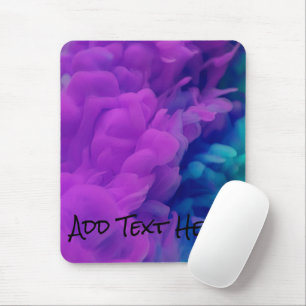Tapis De Souris Fumée numérique violette et bleue