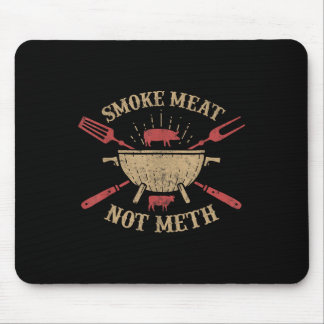 Tapis De Souris Fumée Viande Pas Drôle Barbecue Barbecue Cadeaux G