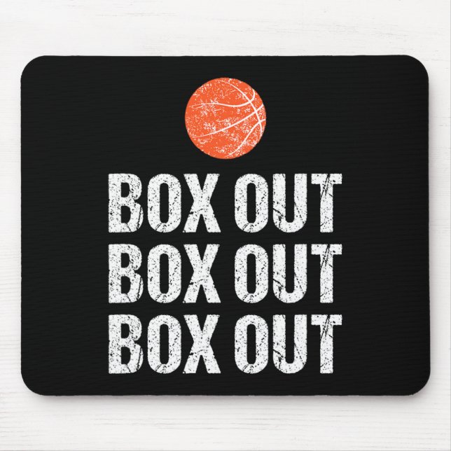 Tapis De Souris Fun Bysketbyll Coach Box Out Citation Grunge Graph (Devant)